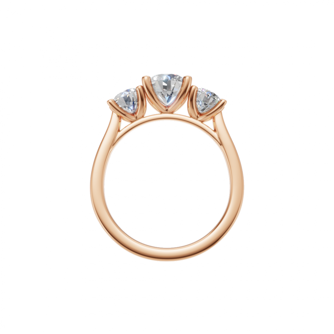 Trilogy – Three-Stone Round Diamond Ring 