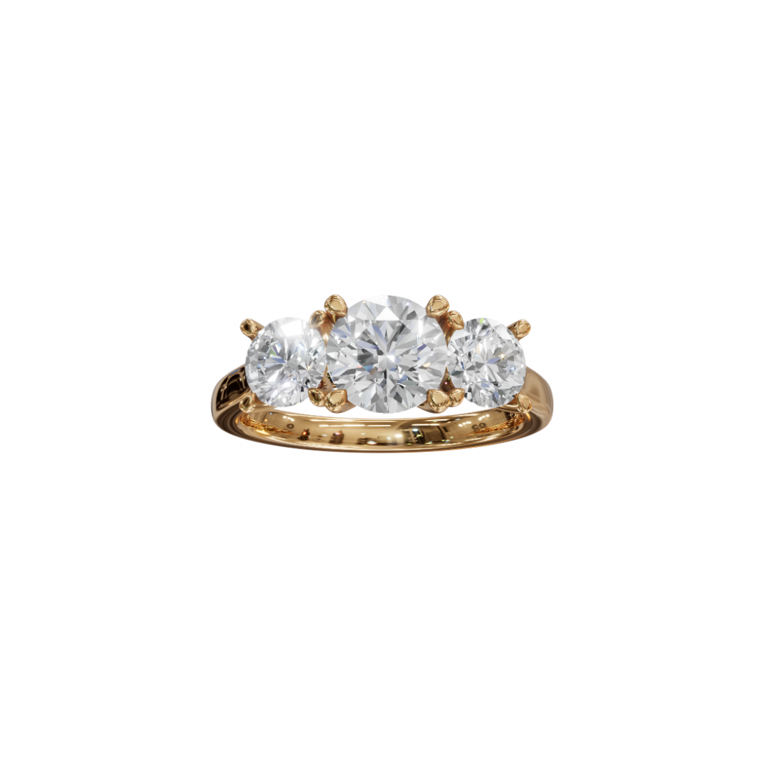 Trilogy – Three-Stone Round Diamond Ring 