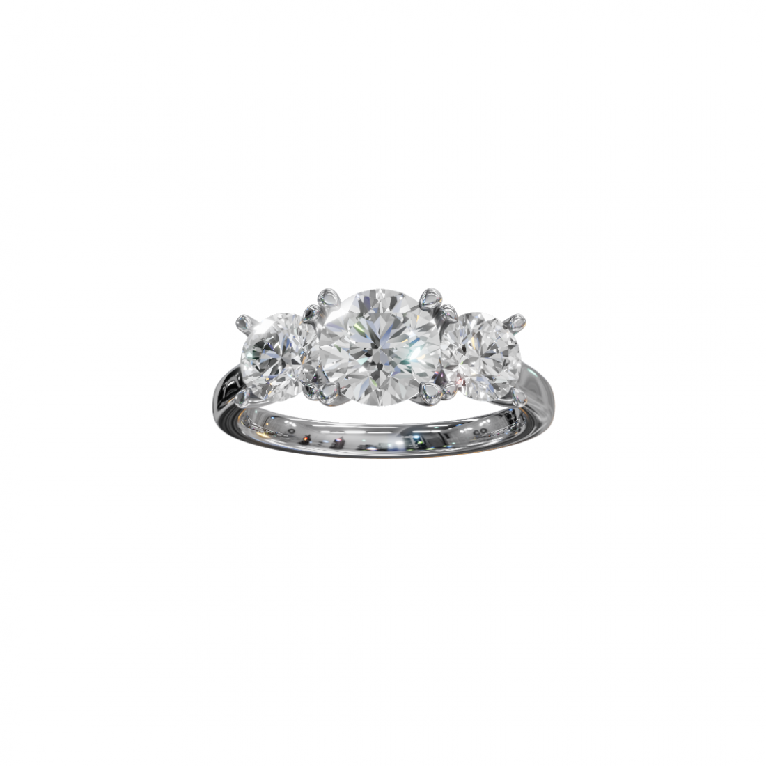 Trilogy – Three-Stone Round Diamond Ring 