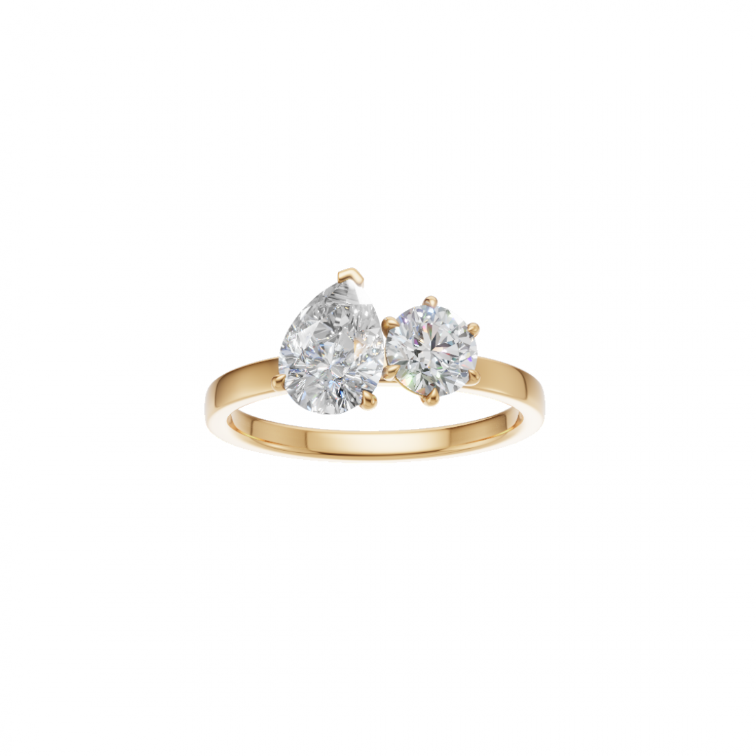 Toi Et Moi Pear and Round Diamond Ring Toi Et Moi Pear and Round Diamond Ring