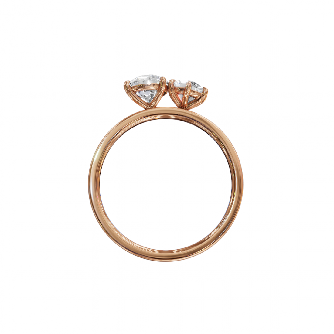 Toi Et Moi Pear and Round Diamond Ring