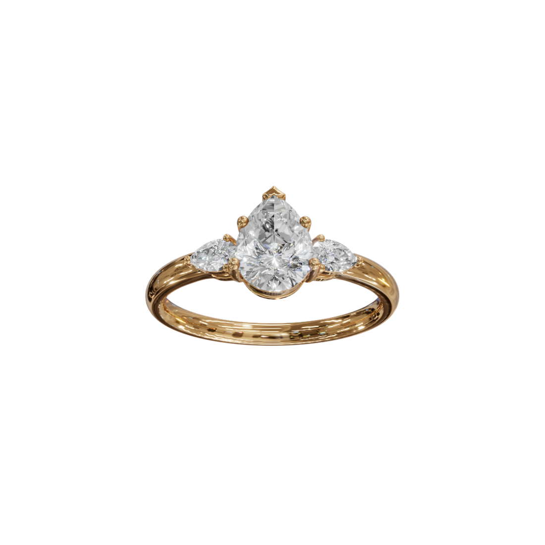 Trilogy Pear Diamond Ring 
