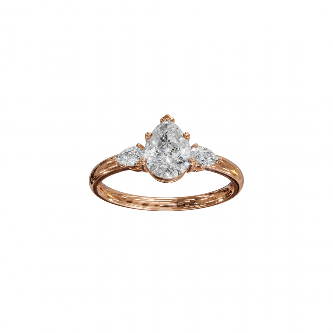 Trilogy Pear Diamond Ring 