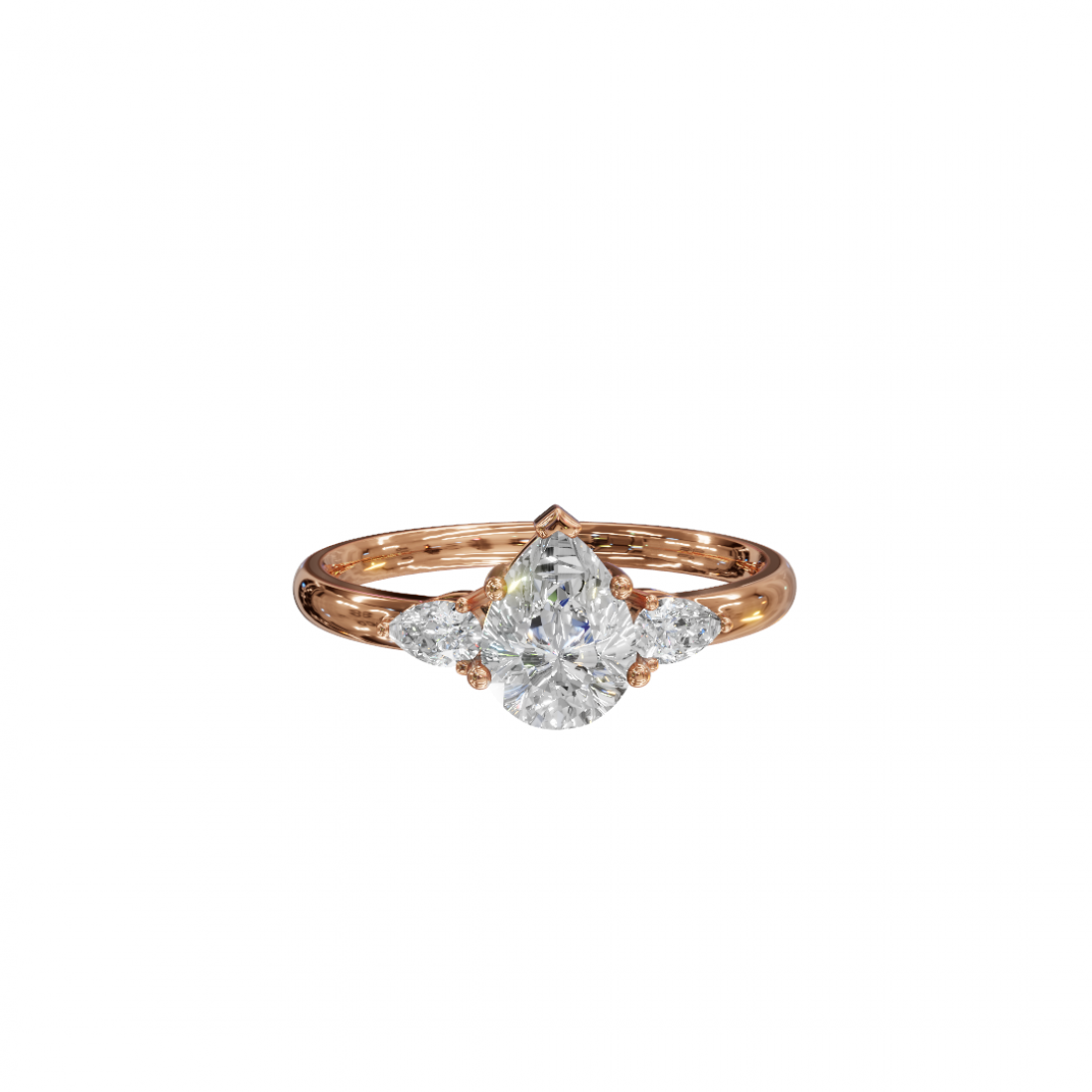 Trilogy Pear Diamond Ring 