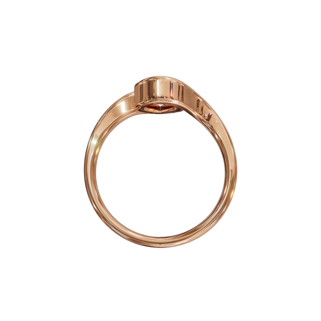 Tension Pear Diamond Ring