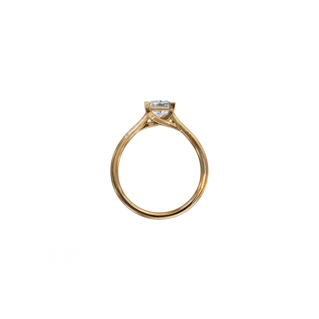 Princess-Cut Diamond Solitaire Ring 