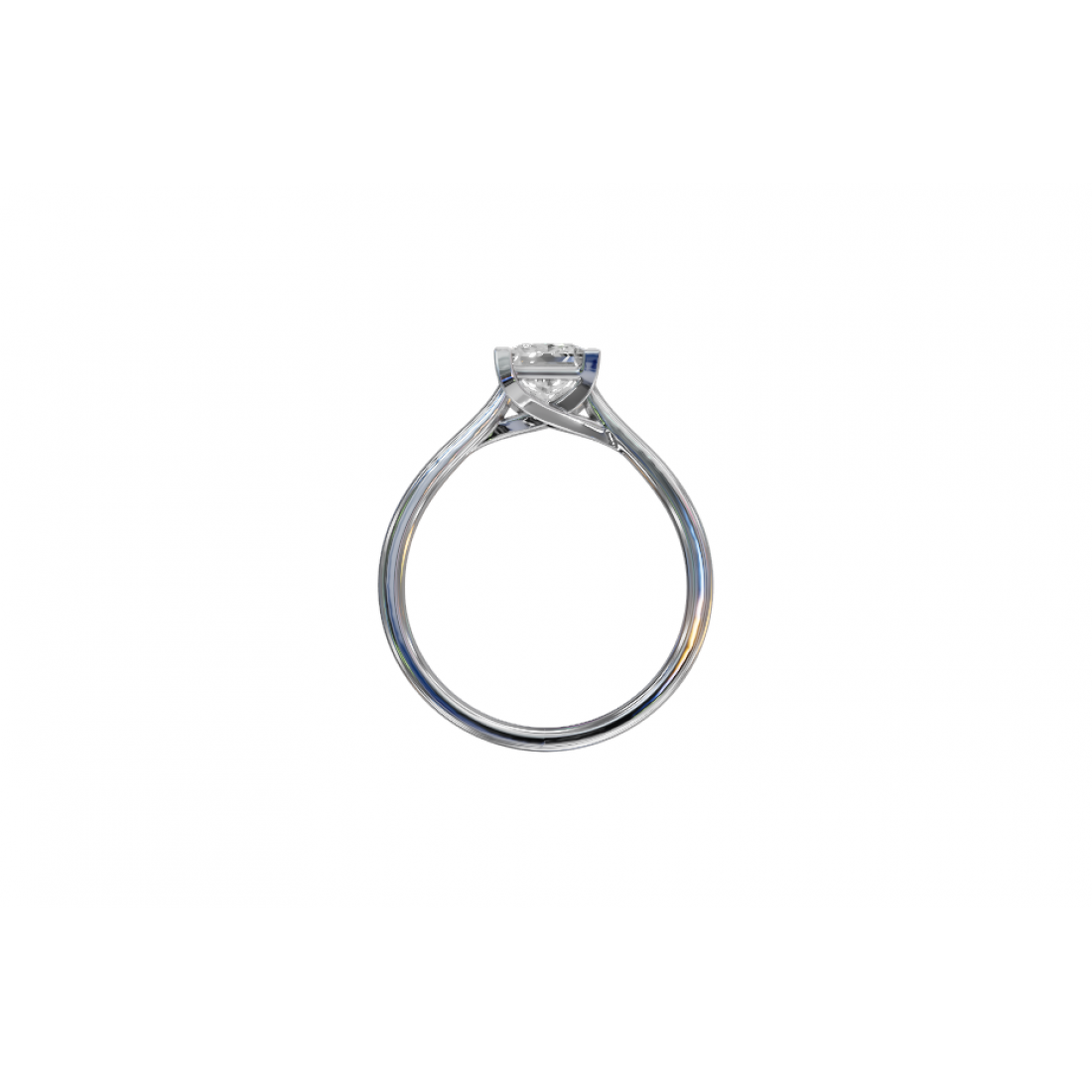 Princess-Cut Diamond Solitaire Ring 