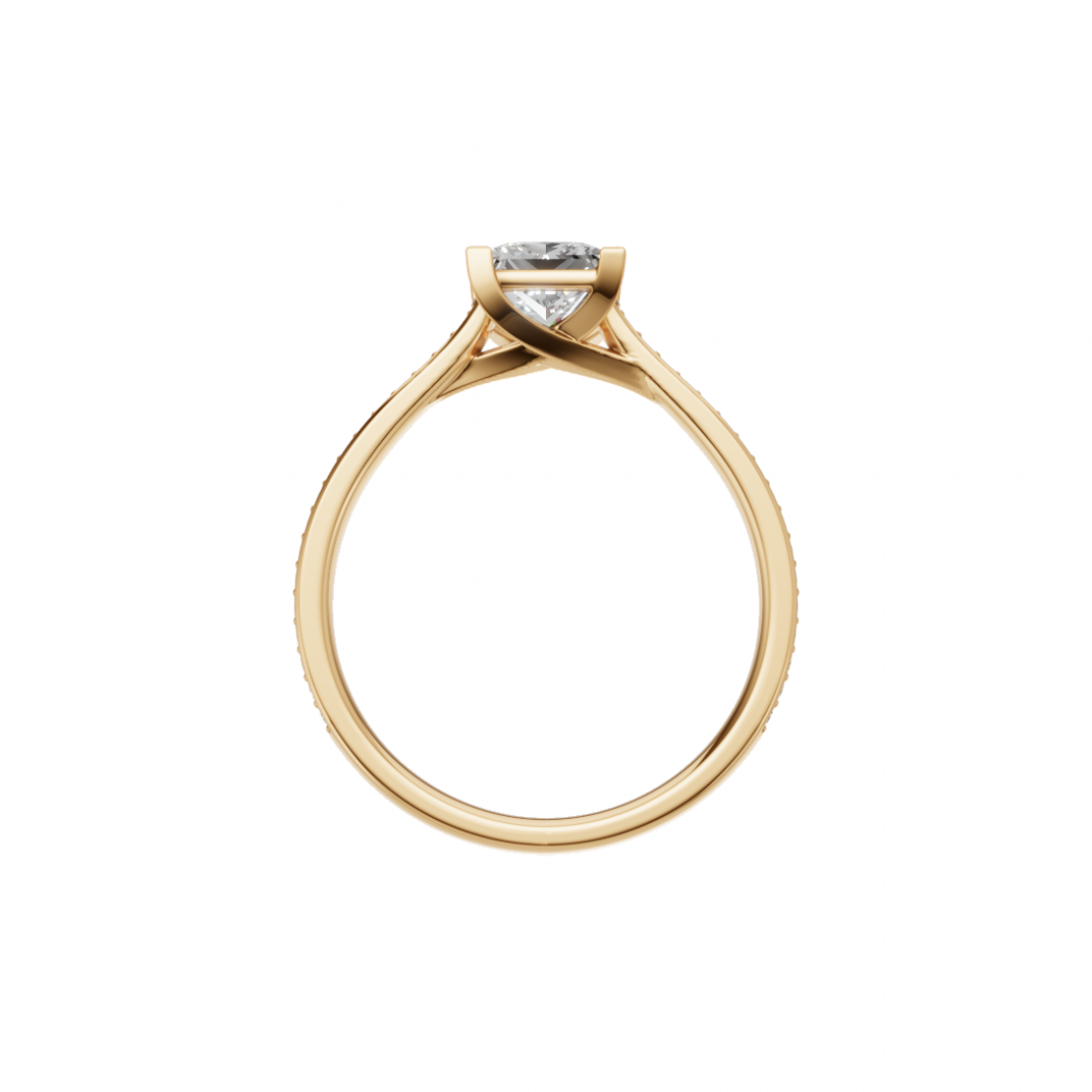Princess-Cut Diamond Pavé Ring Princess-Cut Diamond Pavé Ring