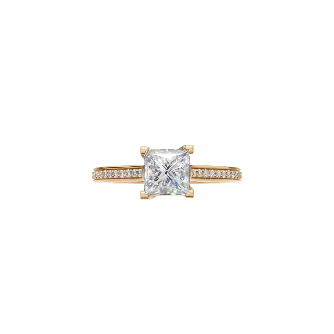 Princess-Cut Diamond Pavé Ring Princess-Cut Diamond Pavé Ring