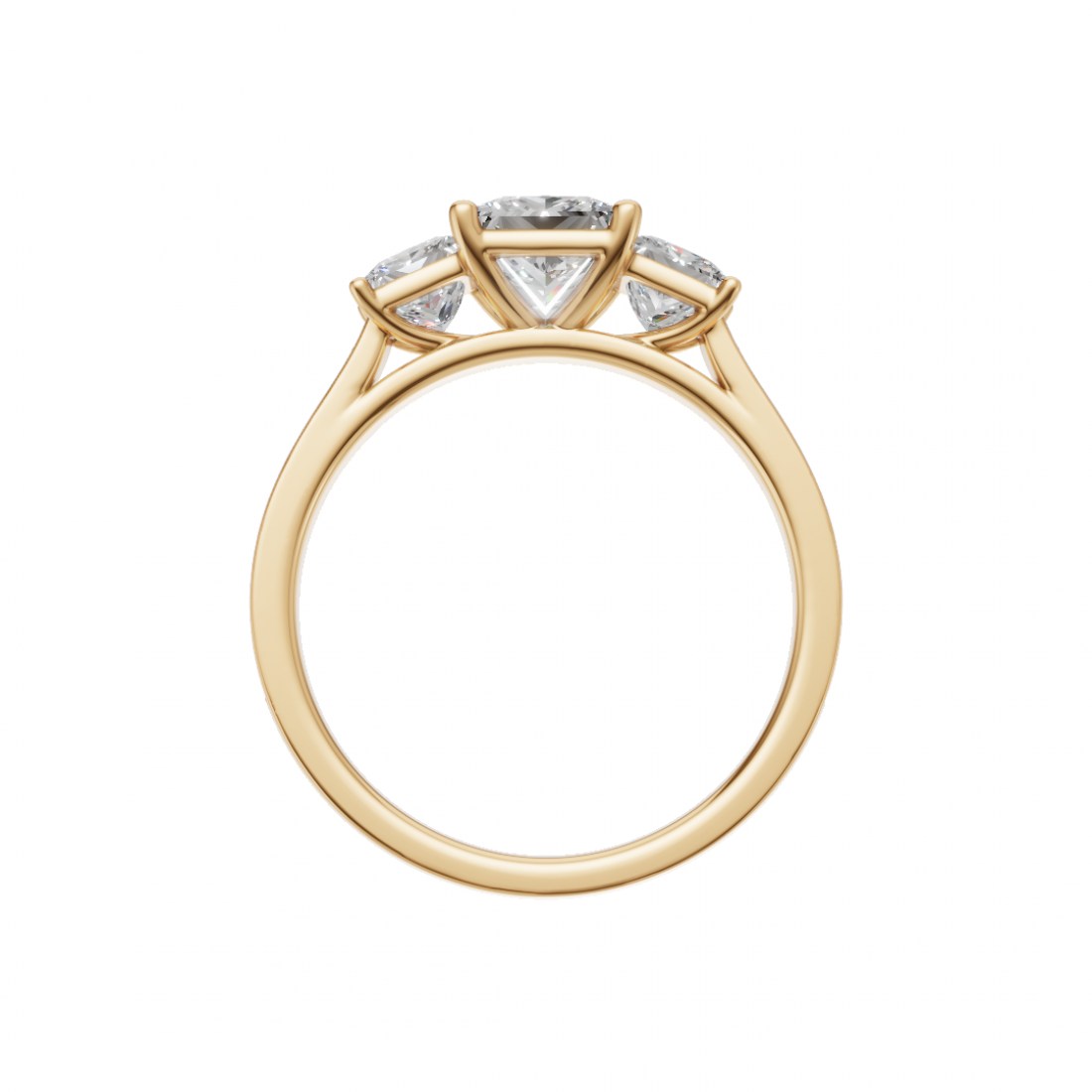 Trilogy Princess-Cut Diamond Pavé Ring Trilogy Princess-Cut Diamond Pavé Ring