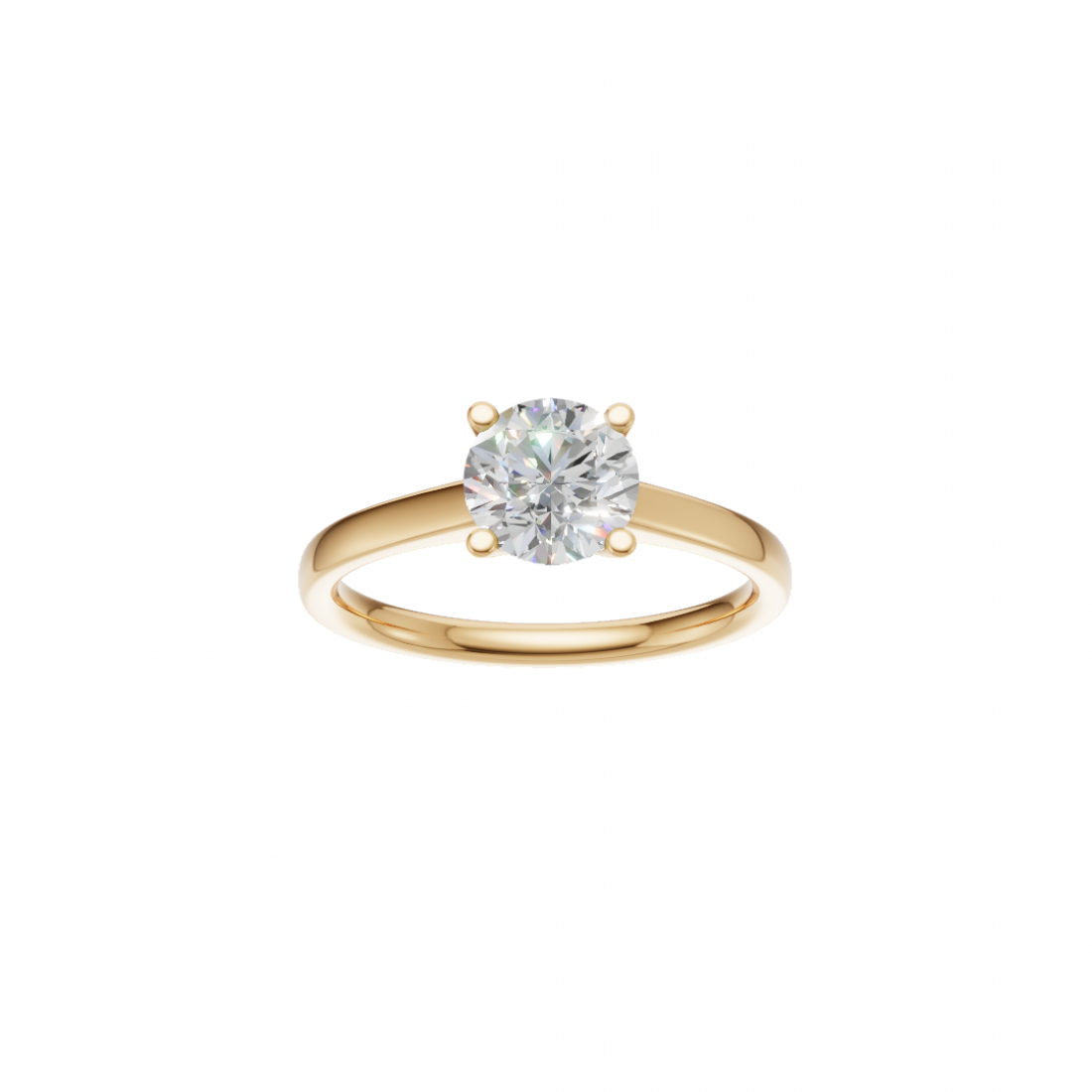 Tapered Round Diamond Solitaire Engagement Ring Tapered Round Diamond Solitaire Engagement Ring
