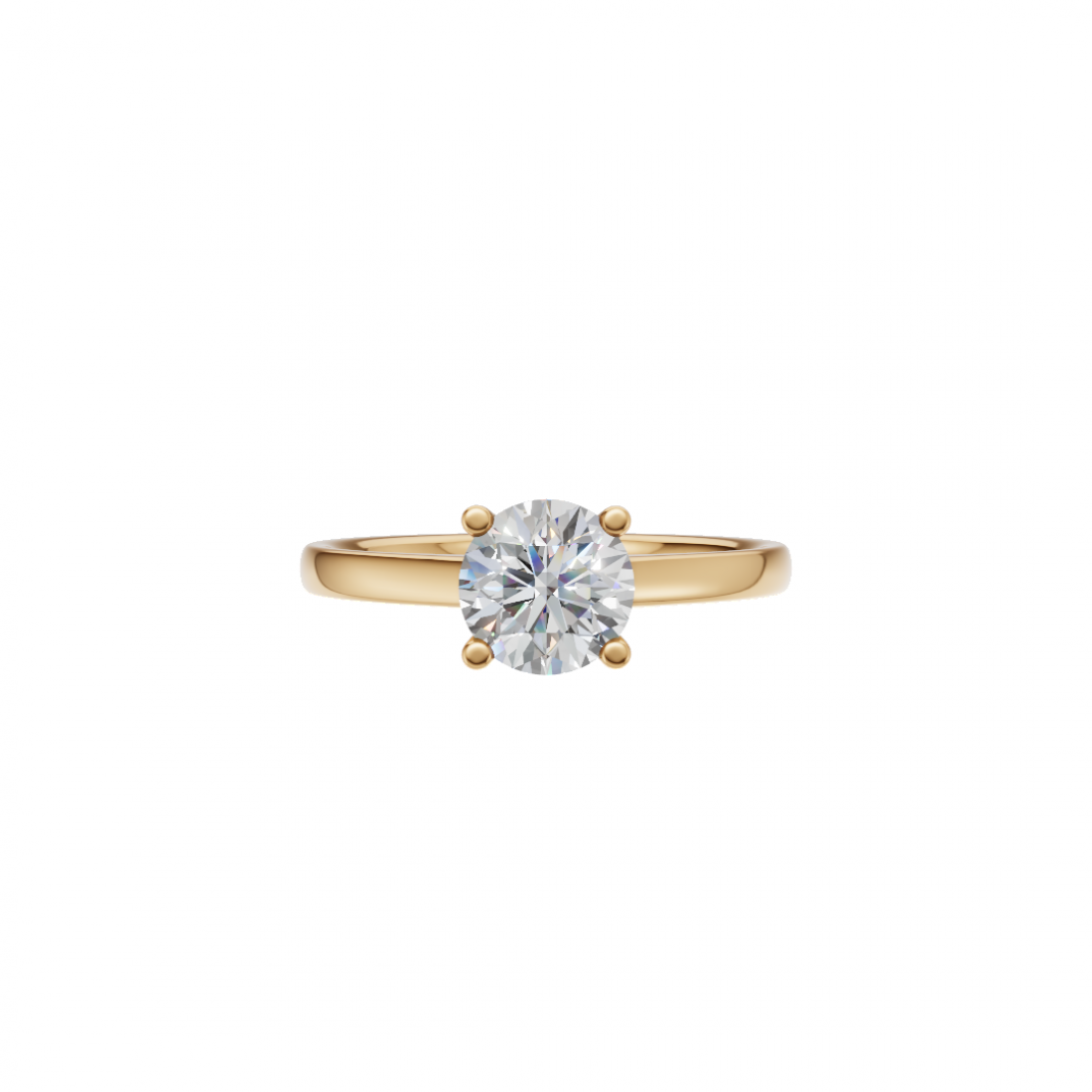 Tapered Round Diamond Solitaire Engagement Ring Tapered Round Diamond Solitaire Engagement Ring