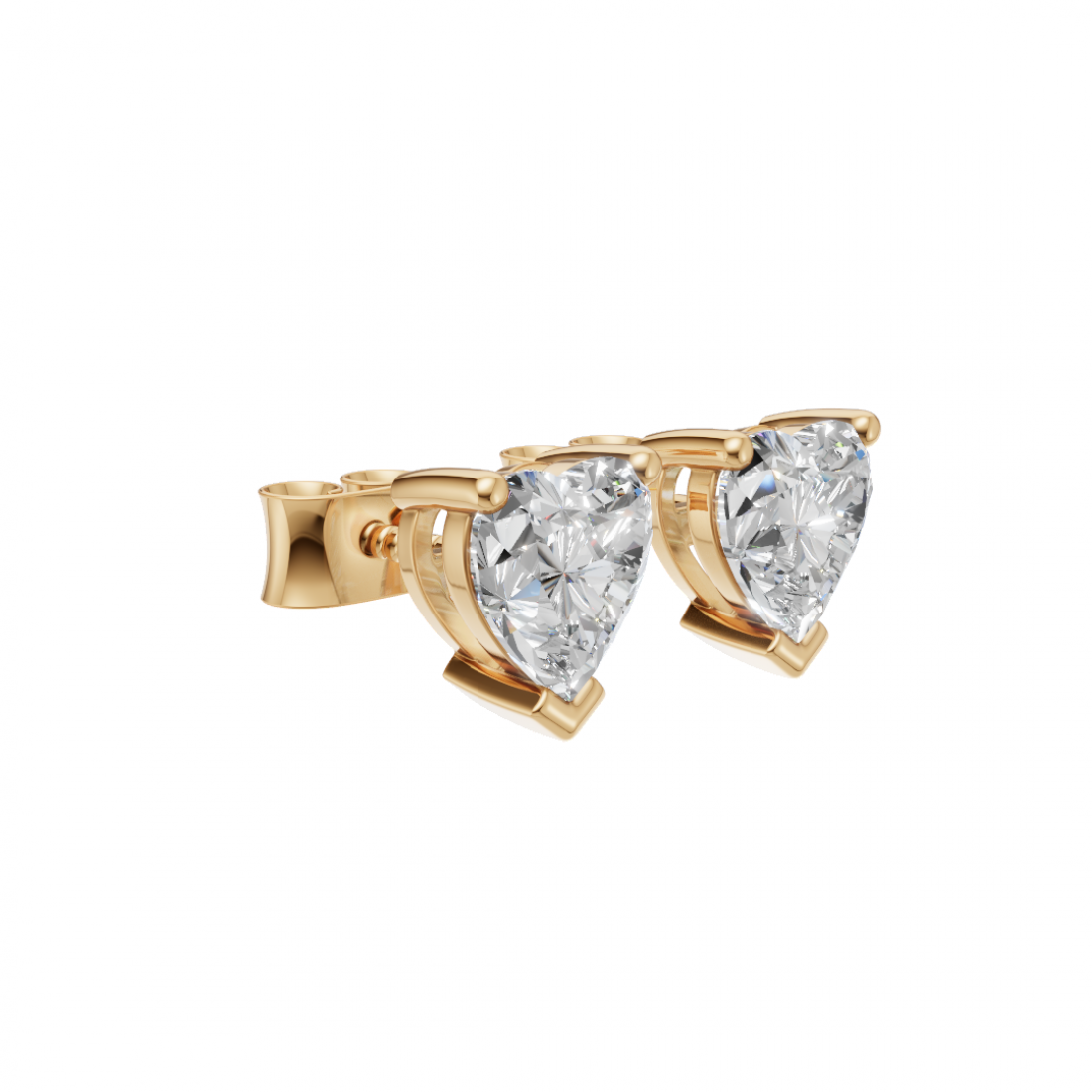 Heart-Shape Diamond Studs Heart-Shape Diamond Studs