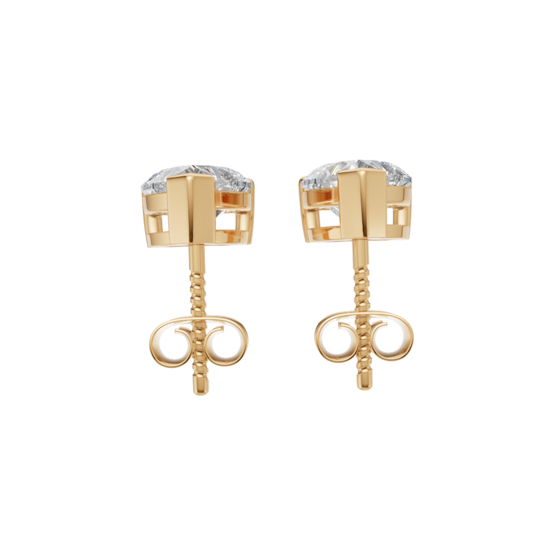 Heart-Shape Diamond Studs Heart-Shape Diamond Studs