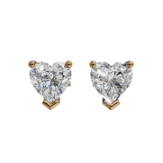 Heart-Shape Diamond Studs