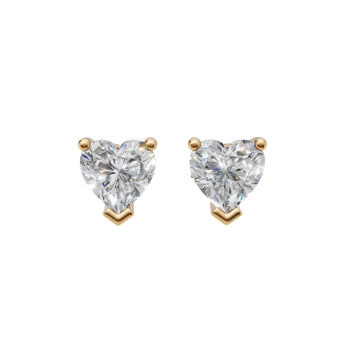 Heart-Shape Diamond Studs Heart-Shape Diamond Studs