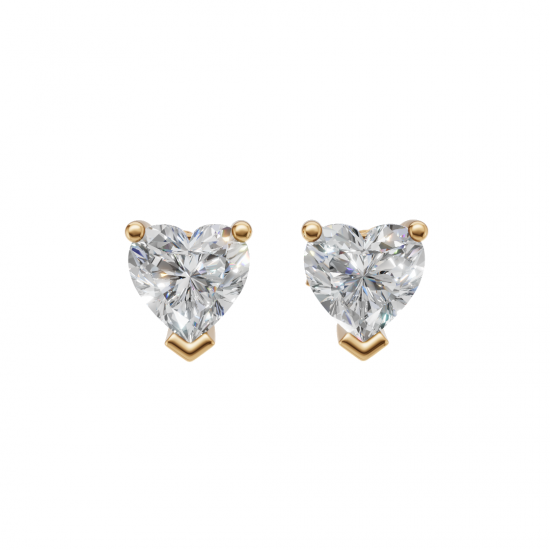 Heart-Shape Diamond Studs