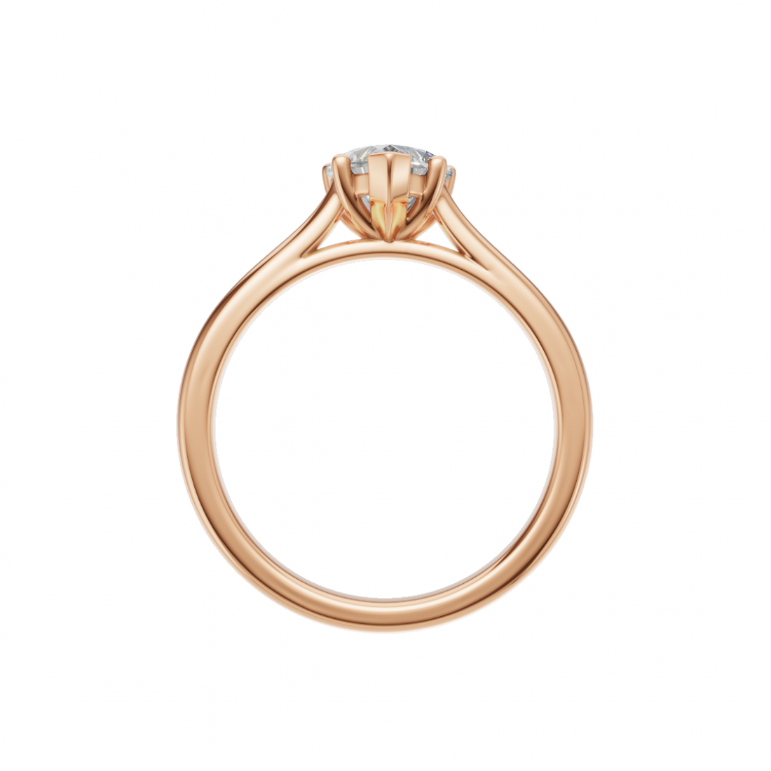 Heart-Cut Diamond Solitaire Ring in Basket Setting