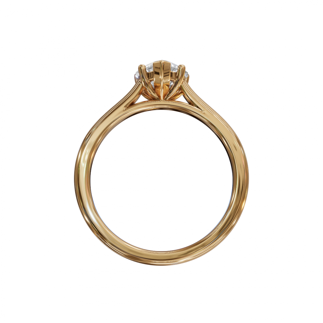 Heart-Cut Diamond Solitaire Ring in Basket Setting