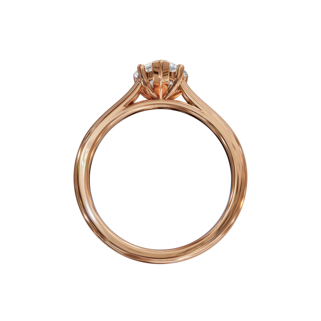 Heart-Cut Diamond Solitaire Ring in Basket Setting