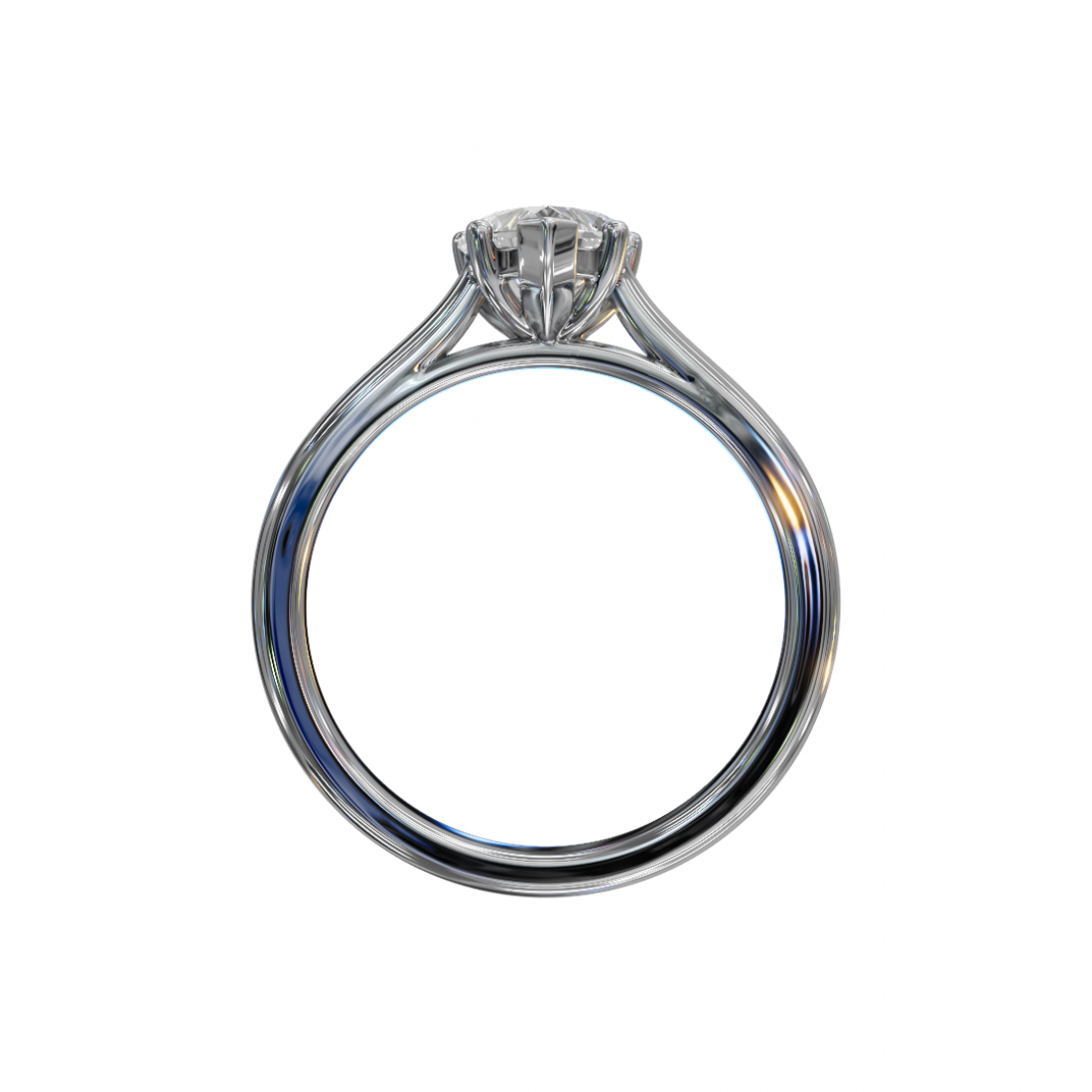 Heart-Cut Diamond Solitaire Ring in Basket Setting