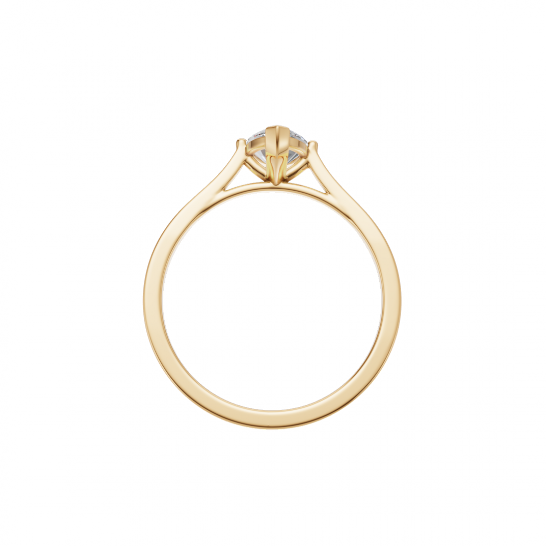 Marquise-Cut Diamond Solitaire Ring in Cathedral Setting 