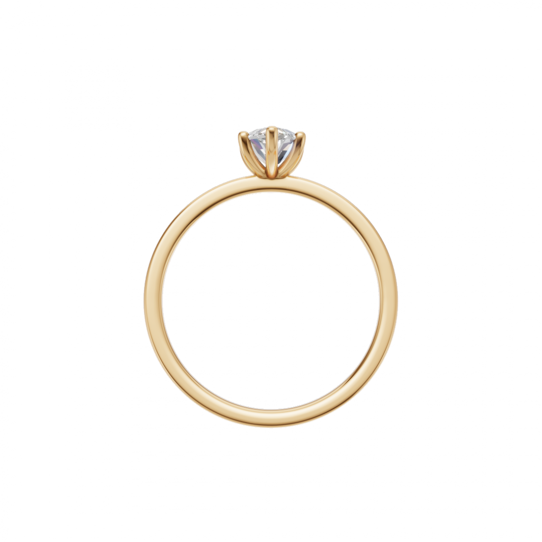 Six Prong Marquise Cut Diamond Ring