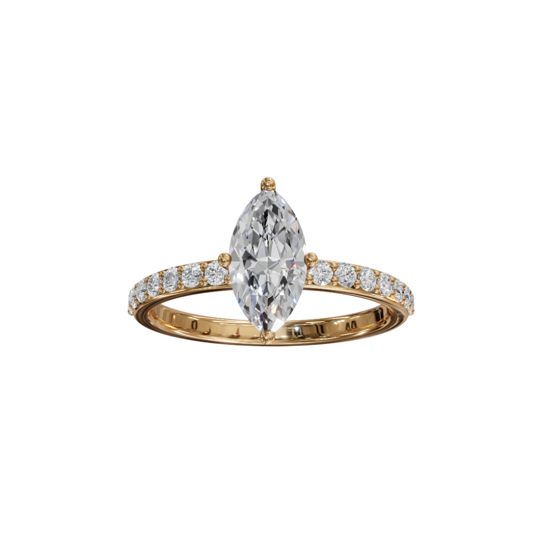Marquise Diamond Pavé Band Ring