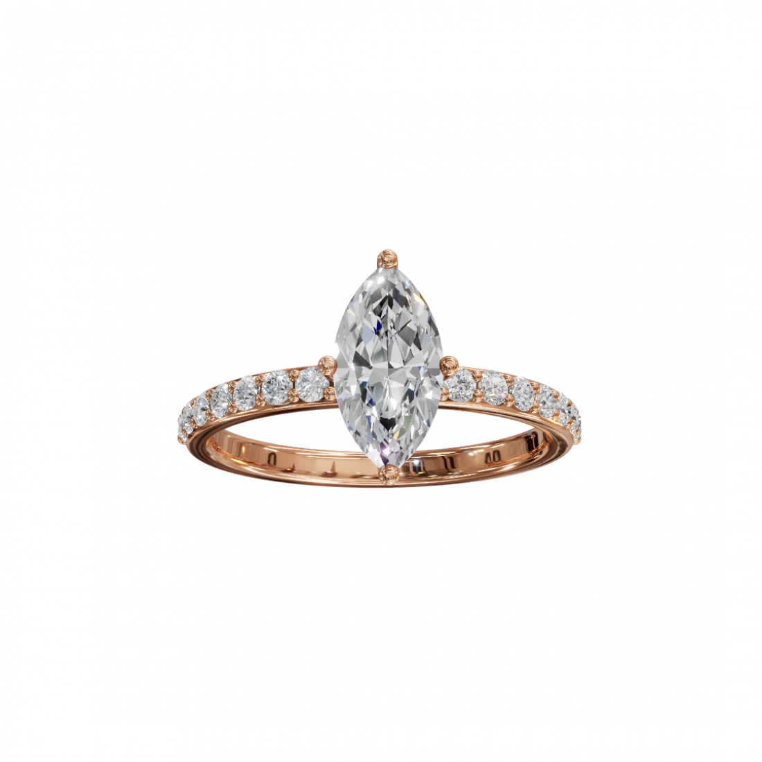 Marquise Diamond Pavé Band Ring