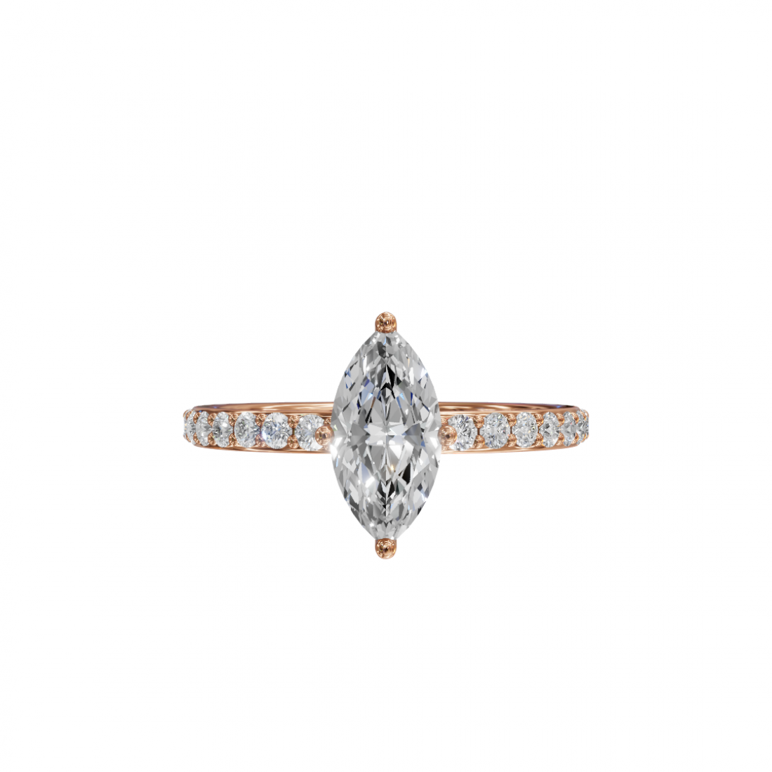Marquise Diamond Pavé Band Ring