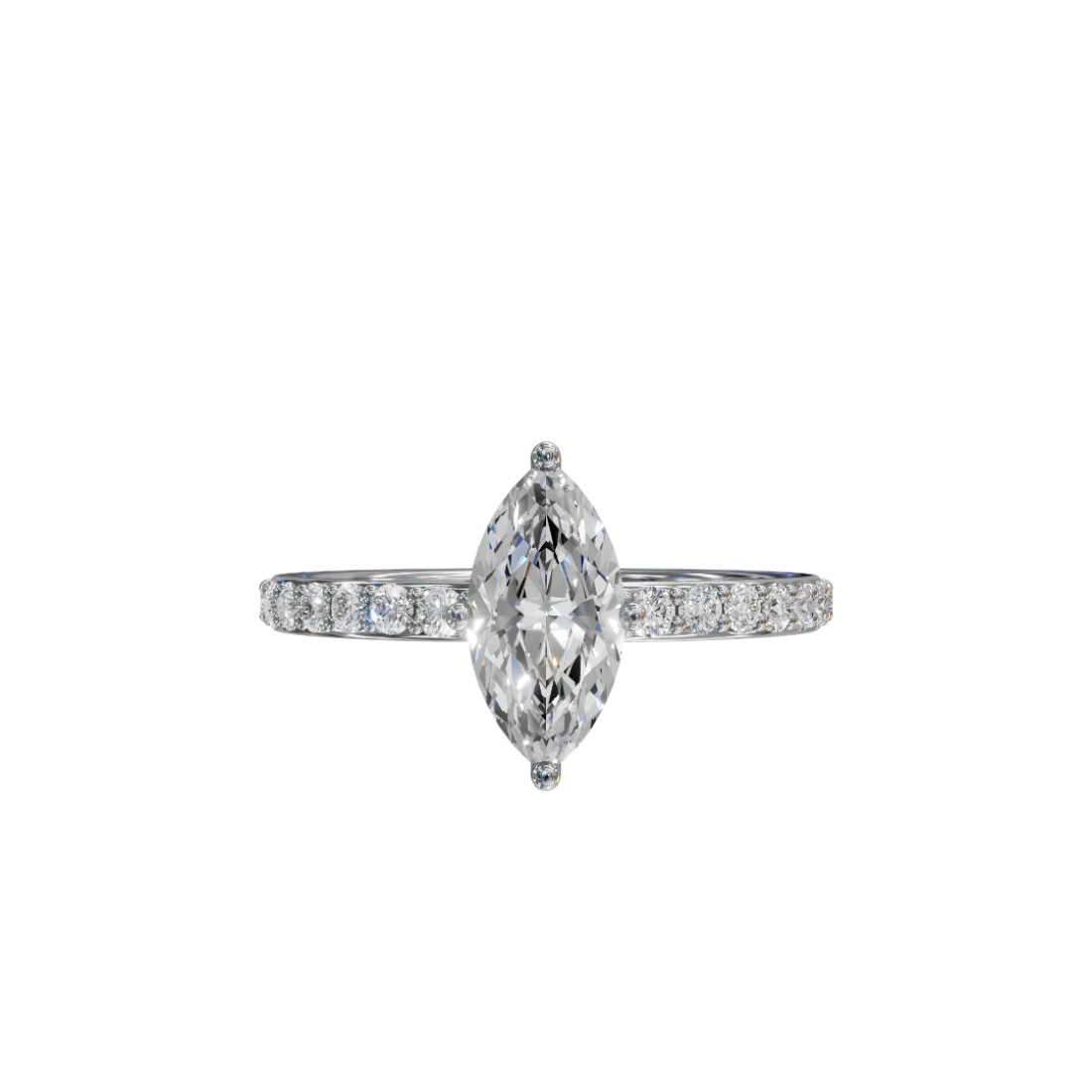 Marquise Diamond Pavé Band Ring