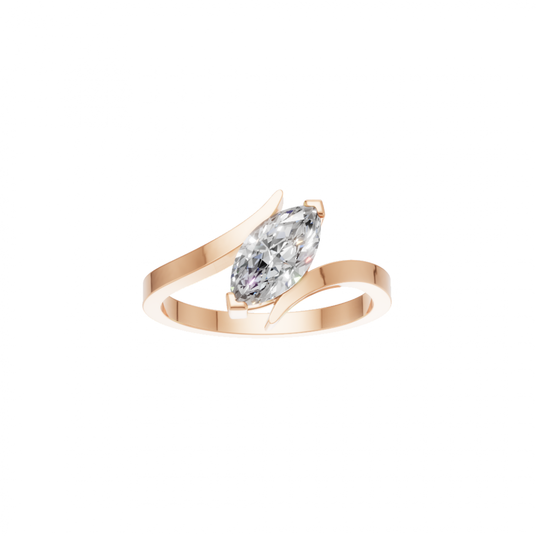 Marquise Diamond Tension-Style Ring