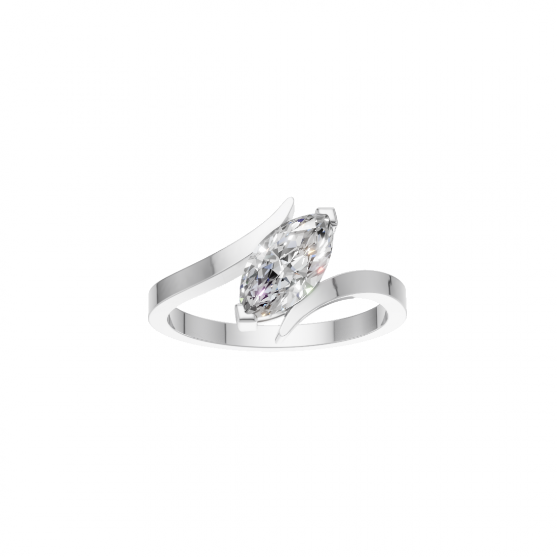 Marquise Diamond Tension-Style Ring