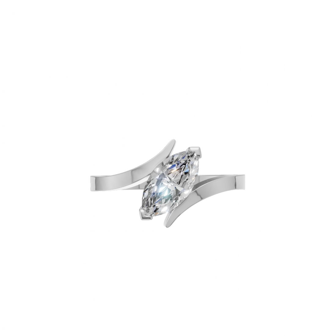 Marquise Diamond Tension-Style Ring
