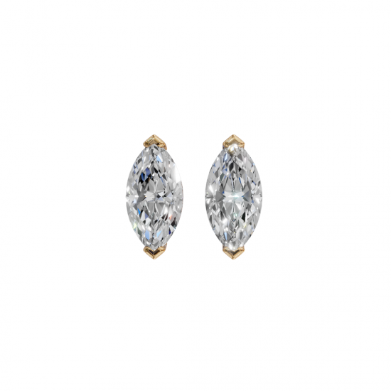 Marquise-Cut Diamond Stud Earrings