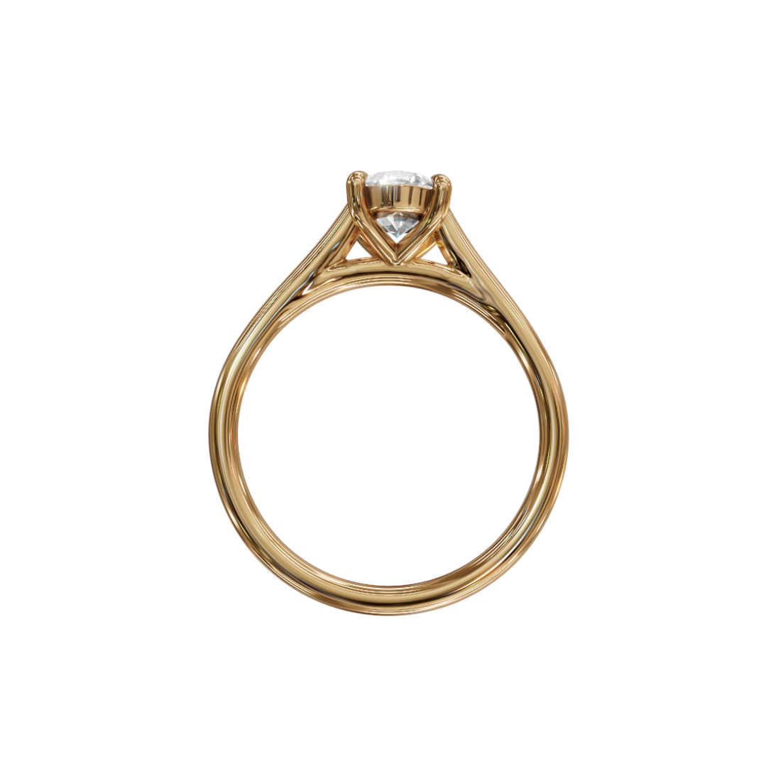 Classic Oval Shape Solitaire Diamond Ring