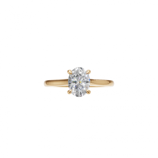Classic Oval Shape Solitaire Diamond Ring