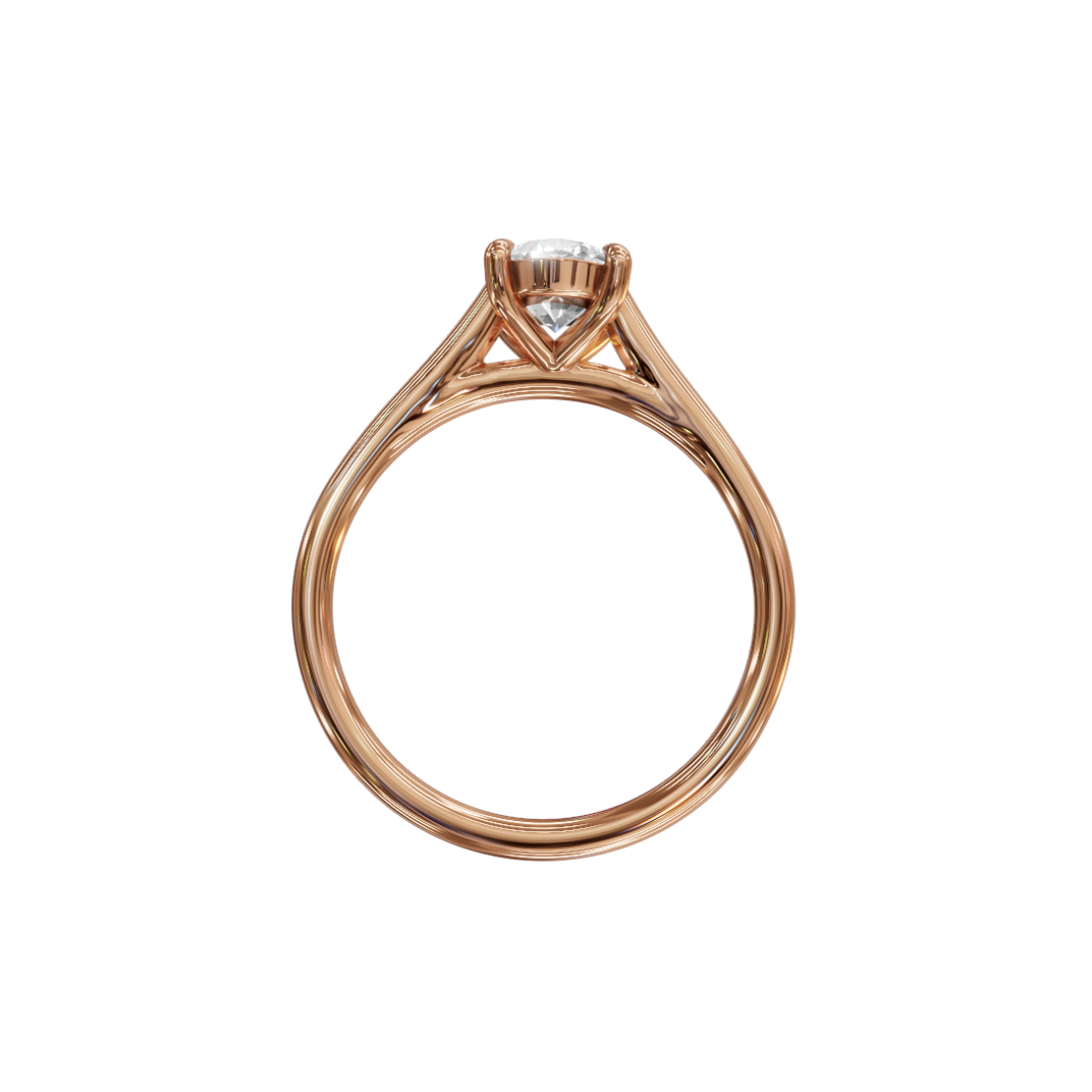 Classic Oval Shape Solitaire Diamond Ring