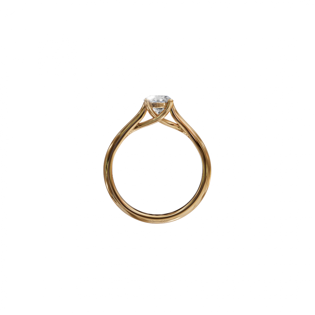 Oval-Cut Diamond Solitaire Ring