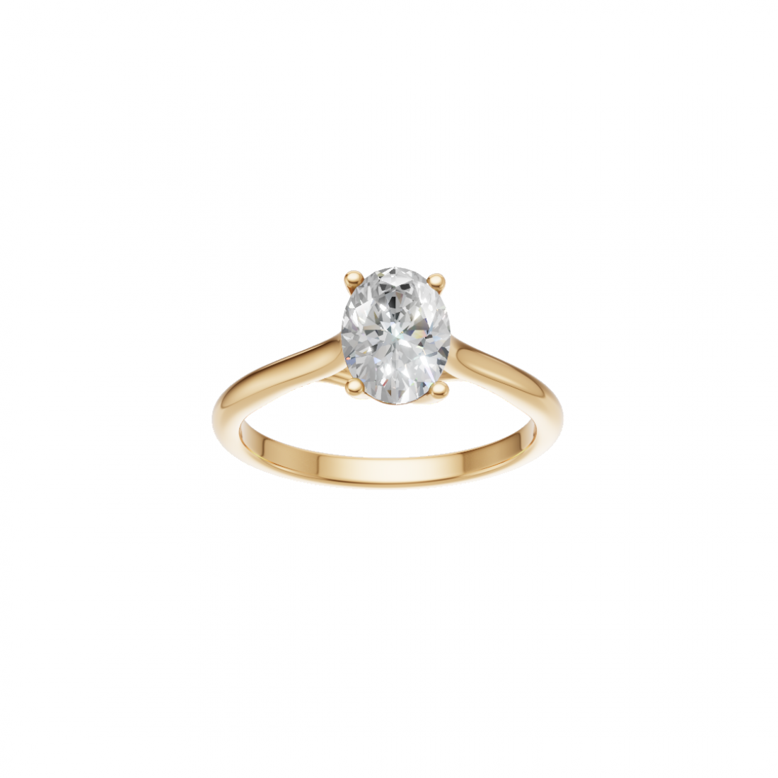 Oval-Cut Diamond Solitaire Ring Oval-Cut Diamond Solitaire Ring