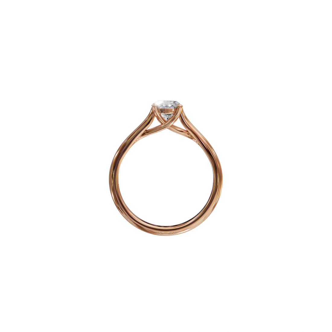 Oval-Cut Diamond Solitaire Ring