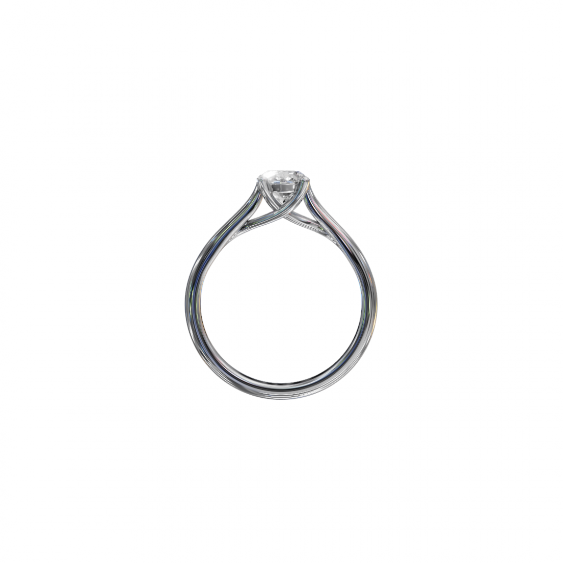 Oval-Cut Diamond Solitaire Ring