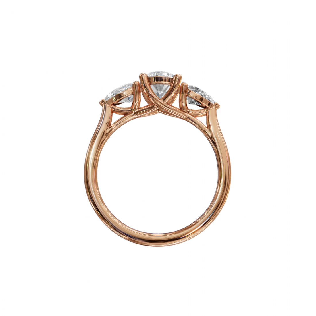 Trilogy Oval and Pear Cut Diamond Ring
