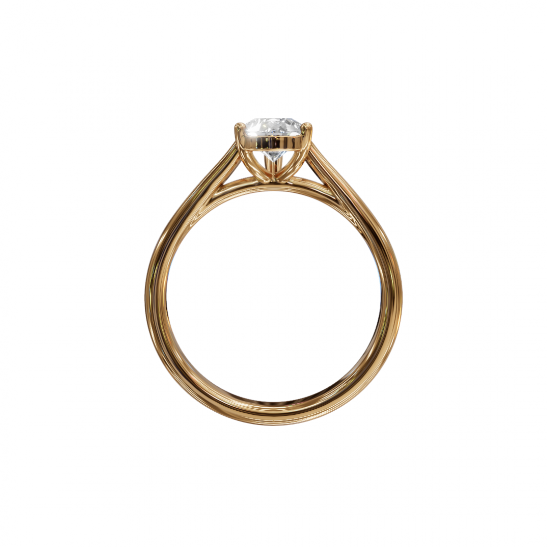 Pear Cut Diamond Ring with Cathedral Setting