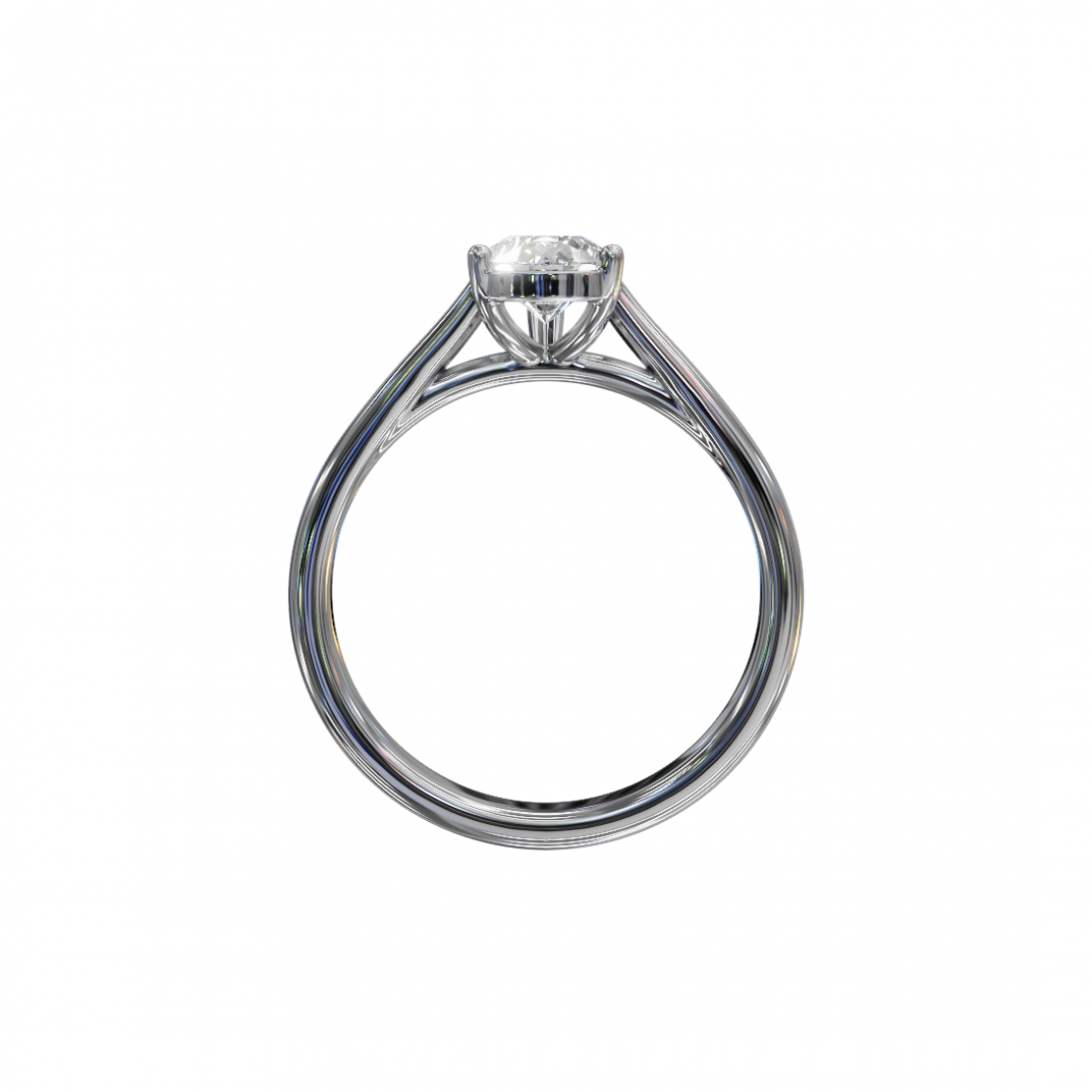 Pear Cut Diamond Ring with Cathedral Setting