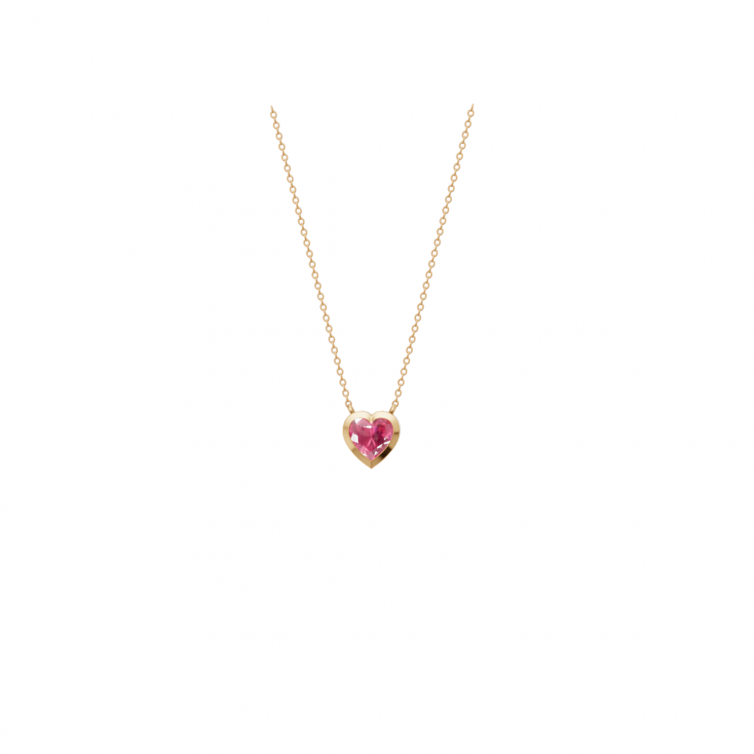 Heart Cut Pink Diamond Pendant