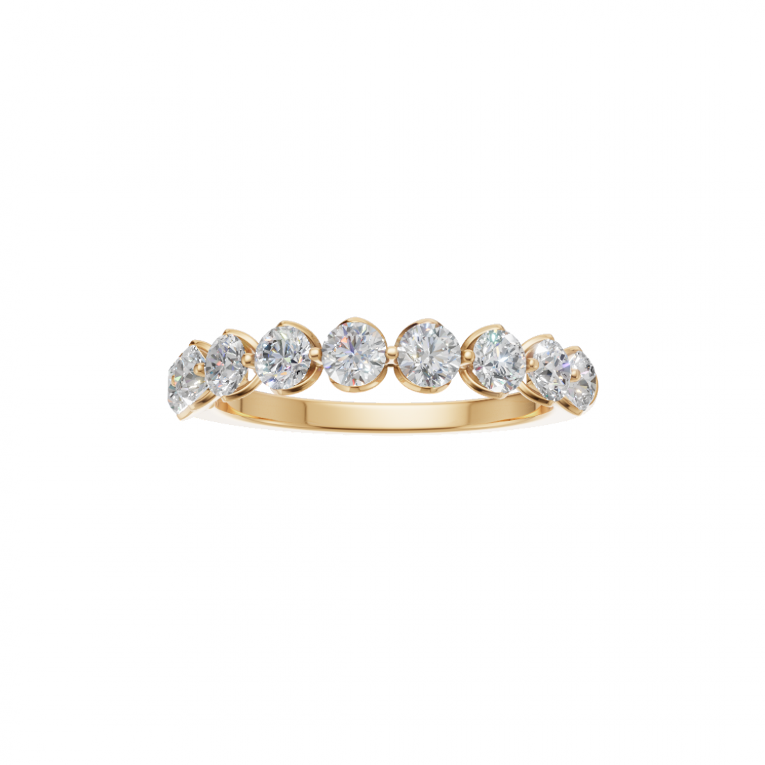 Round Diamond Half Eternity Band Round Diamond Half Eternity Band