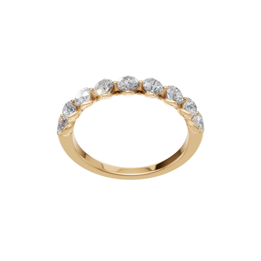 Round Diamond Half Eternity Band Round Diamond Half Eternity Band