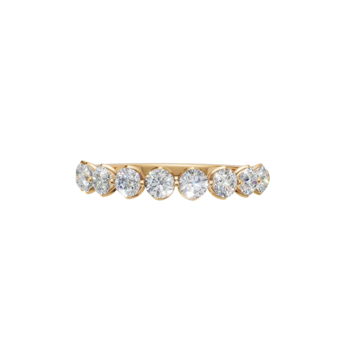Round Diamond Half Eternity Band Round Diamond Half Eternity Band