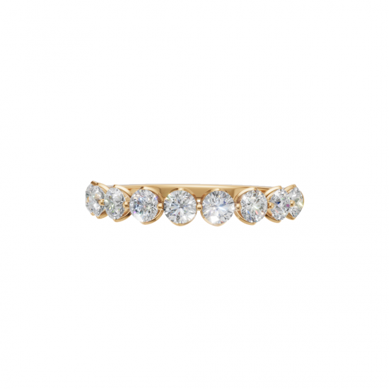 Round Diamond Half Eternity Band